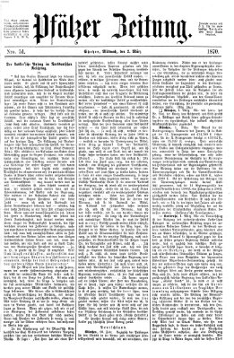 Pfälzer Zeitung Mittwoch 2. März 1870