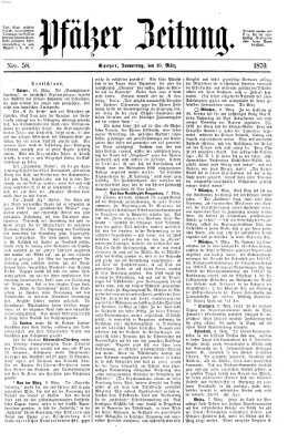 Pfälzer Zeitung Donnerstag 10. März 1870