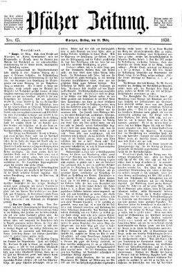 Pfälzer Zeitung Freitag 18. März 1870