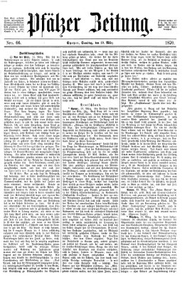 Pfälzer Zeitung Samstag 19. März 1870