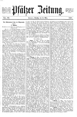 Pfälzer Zeitung Dienstag 22. März 1870