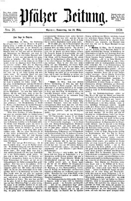 Pfälzer Zeitung Donnerstag 24. März 1870