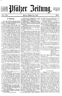 Pfälzer Zeitung Montag 11. Juli 1870