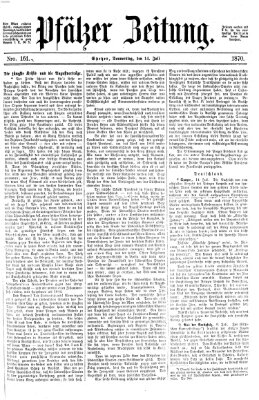 Pfälzer Zeitung Donnerstag 14. Juli 1870