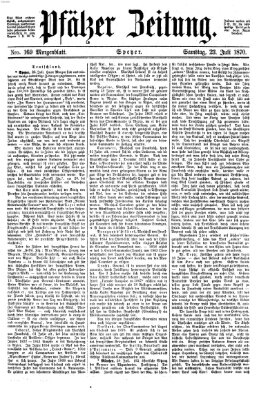 Pfälzer Zeitung Samstag 23. Juli 1870