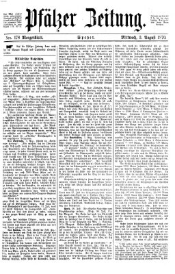 Pfälzer Zeitung Mittwoch 3. August 1870