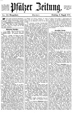 Pfälzer Zeitung Dienstag 9. August 1870