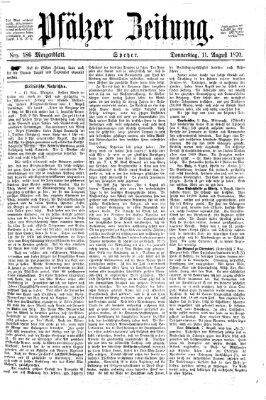 Pfälzer Zeitung Donnerstag 11. August 1870