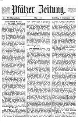 Pfälzer Zeitung Samstag 3. September 1870