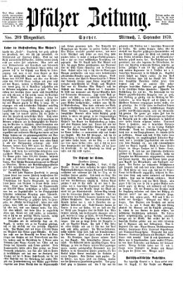 Pfälzer Zeitung Mittwoch 7. September 1870