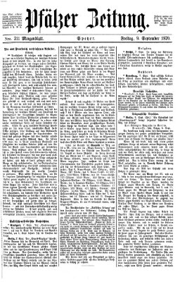 Pfälzer Zeitung Freitag 9. September 1870