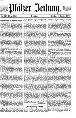 Pfälzer Zeitung Freitag 7. Oktober 1870