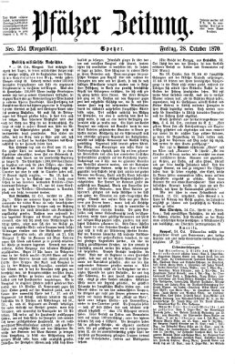 Pfälzer Zeitung Freitag 28. Oktober 1870