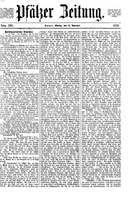 Pfälzer Zeitung Montag 14. November 1870