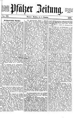 Pfälzer Zeitung Samstag 19. November 1870