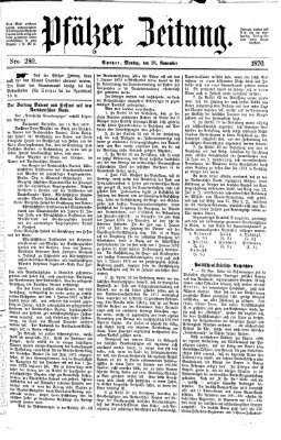 Pfälzer Zeitung Montag 28. November 1870