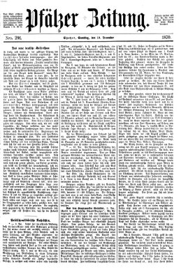 Pfälzer Zeitung Samstag 10. Dezember 1870