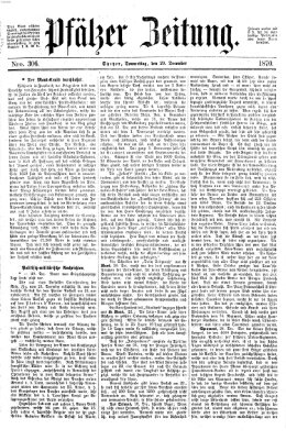 Pfälzer Zeitung Donnerstag 29. Dezember 1870