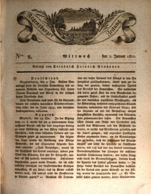 Regensburger Zeitung Mittwoch 2. Januar 1822