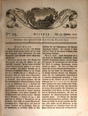 Regensburger Zeitung Dienstag 29. Januar 1822