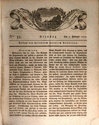 Regensburger Zeitung Dienstag 5. Februar 1822