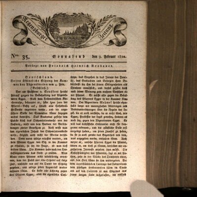 Regensburger Zeitung Samstag 9. Februar 1822