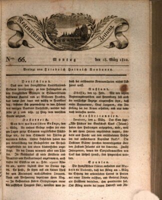 Regensburger Zeitung Montag 18. März 1822