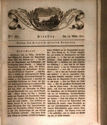 Regensburger Zeitung Dienstag 19. März 1822