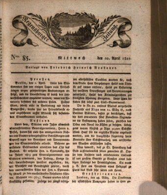 Regensburger Zeitung Mittwoch 10. April 1822