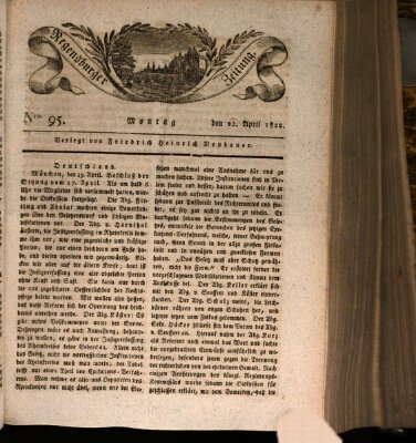 Regensburger Zeitung Montag 22. April 1822