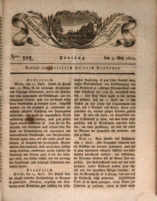 Regensburger Zeitung Freitag 3. Mai 1822