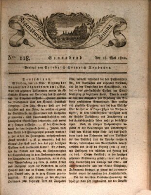 Regensburger Zeitung Samstag 18. Mai 1822