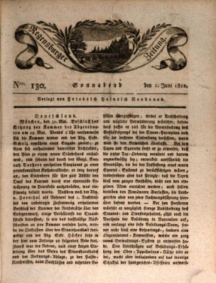 Regensburger Zeitung Samstag 1. Juni 1822