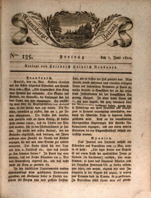 Regensburger Zeitung Freitag 7. Juni 1822