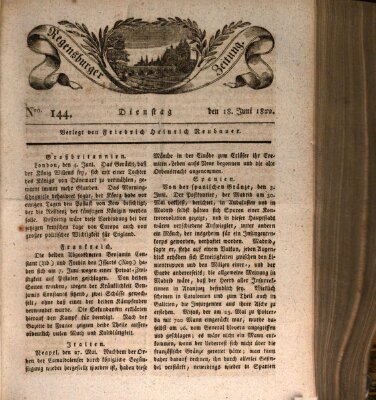 Regensburger Zeitung Dienstag 18. Juni 1822