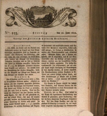 Regensburger Zeitung Freitag 28. Juni 1822