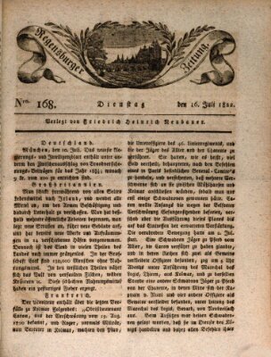 Regensburger Zeitung Dienstag 16. Juli 1822