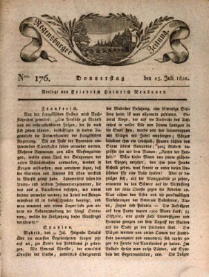 Regensburger Zeitung Donnerstag 25. Juli 1822