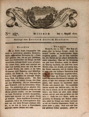 Regensburger Zeitung Mittwoch 7. August 1822