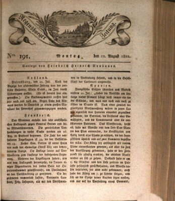 Regensburger Zeitung Montag 12. August 1822