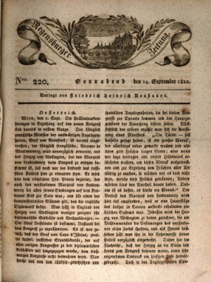 Regensburger Zeitung Samstag 14. September 1822