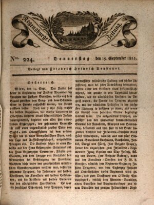 Regensburger Zeitung Donnerstag 19. September 1822