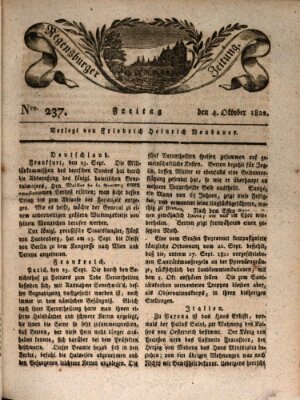 Regensburger Zeitung Freitag 4. Oktober 1822