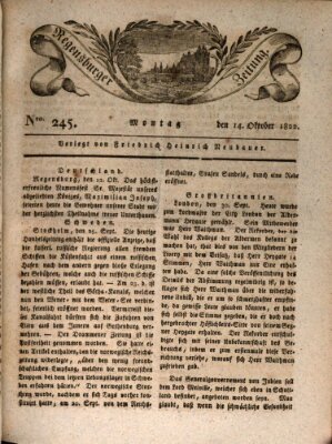 Regensburger Zeitung Montag 14. Oktober 1822