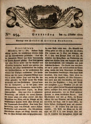 Regensburger Zeitung Donnerstag 24. Oktober 1822