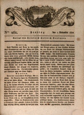 Regensburger Zeitung Freitag 1. November 1822