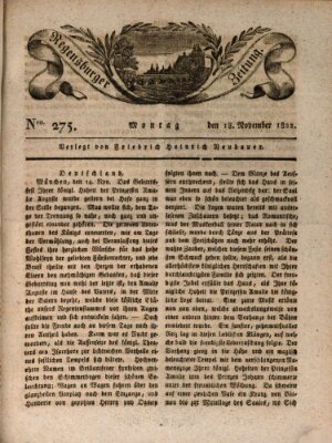 Regensburger Zeitung Montag 18. November 1822