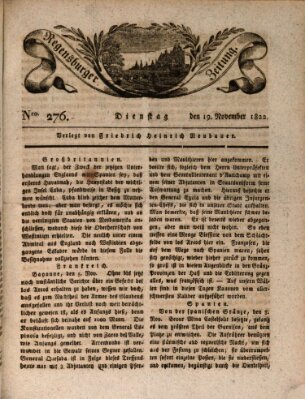 Regensburger Zeitung Dienstag 19. November 1822