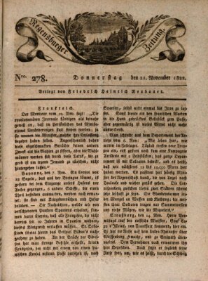 Regensburger Zeitung Donnerstag 21. November 1822