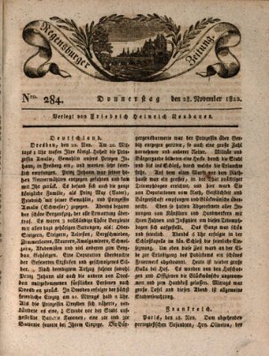 Regensburger Zeitung Donnerstag 28. November 1822